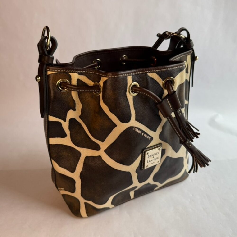 Dooney & Bourke Leather Giraffe Print Shoulder Bag